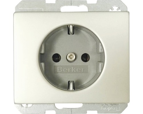 Berker 47157004 stopcontact K5 roestvrij staal mat