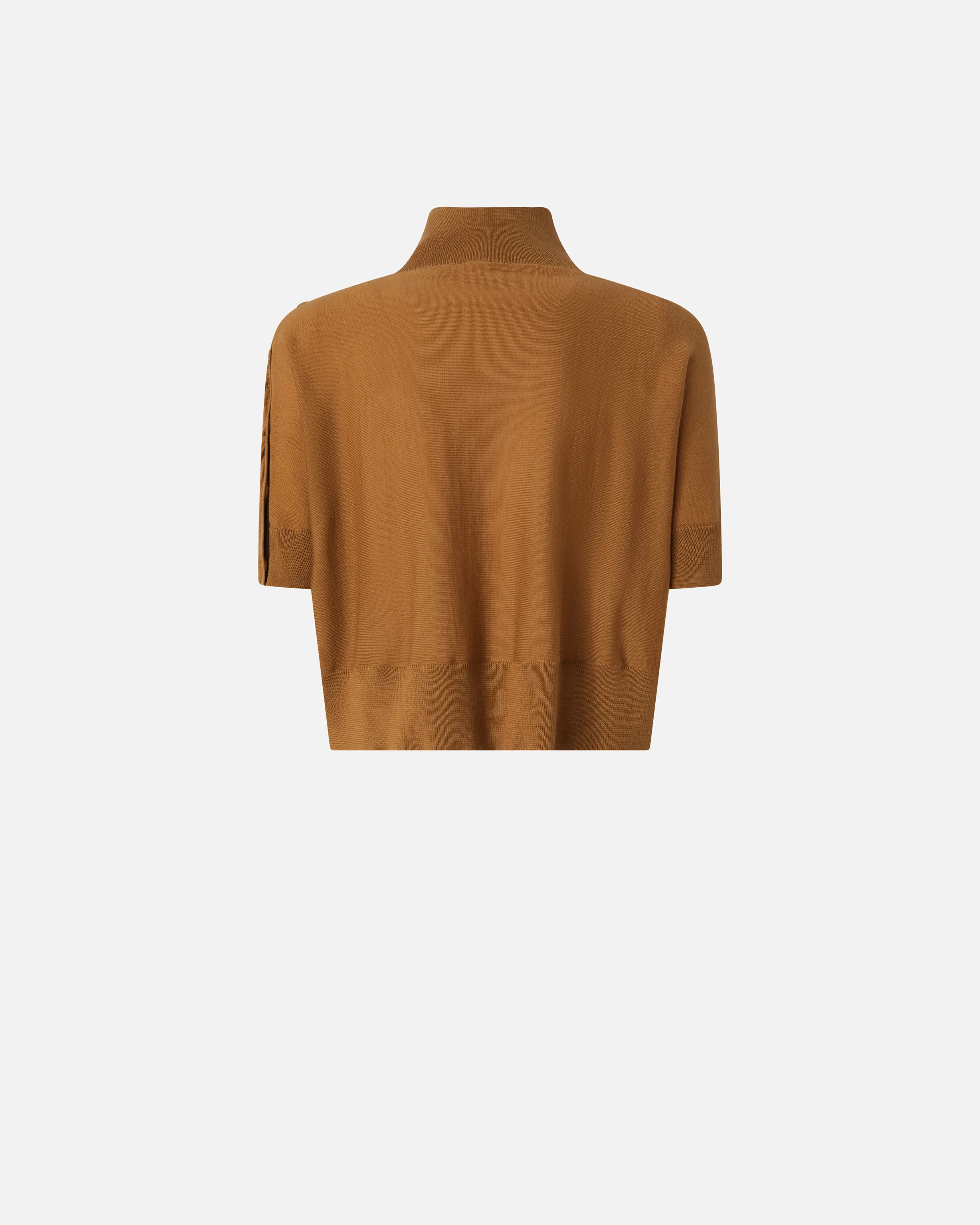 Pull court boutonné à manches mi-longues | Beige