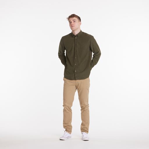 By Garment Makers Vincent Corduroy Skjorte, Russian Olive, M