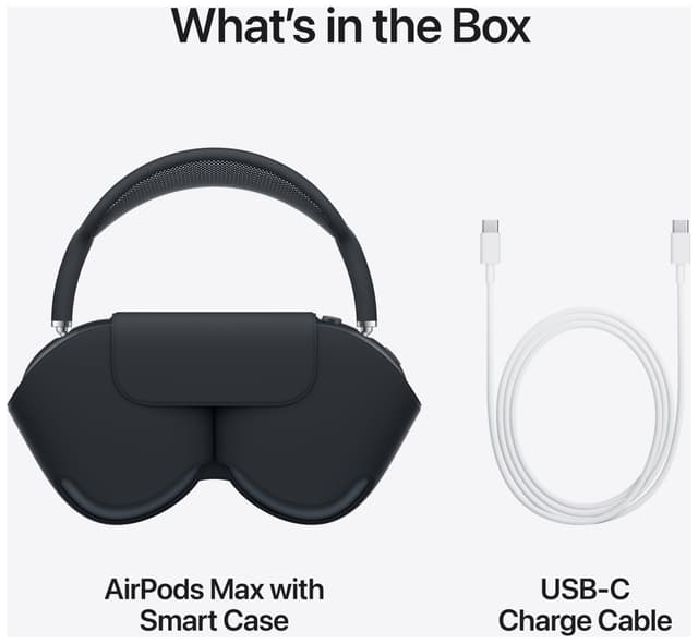 Apple AirPods Max (USB-C) trådløse around-ear-hovedtelefoner (midnat)