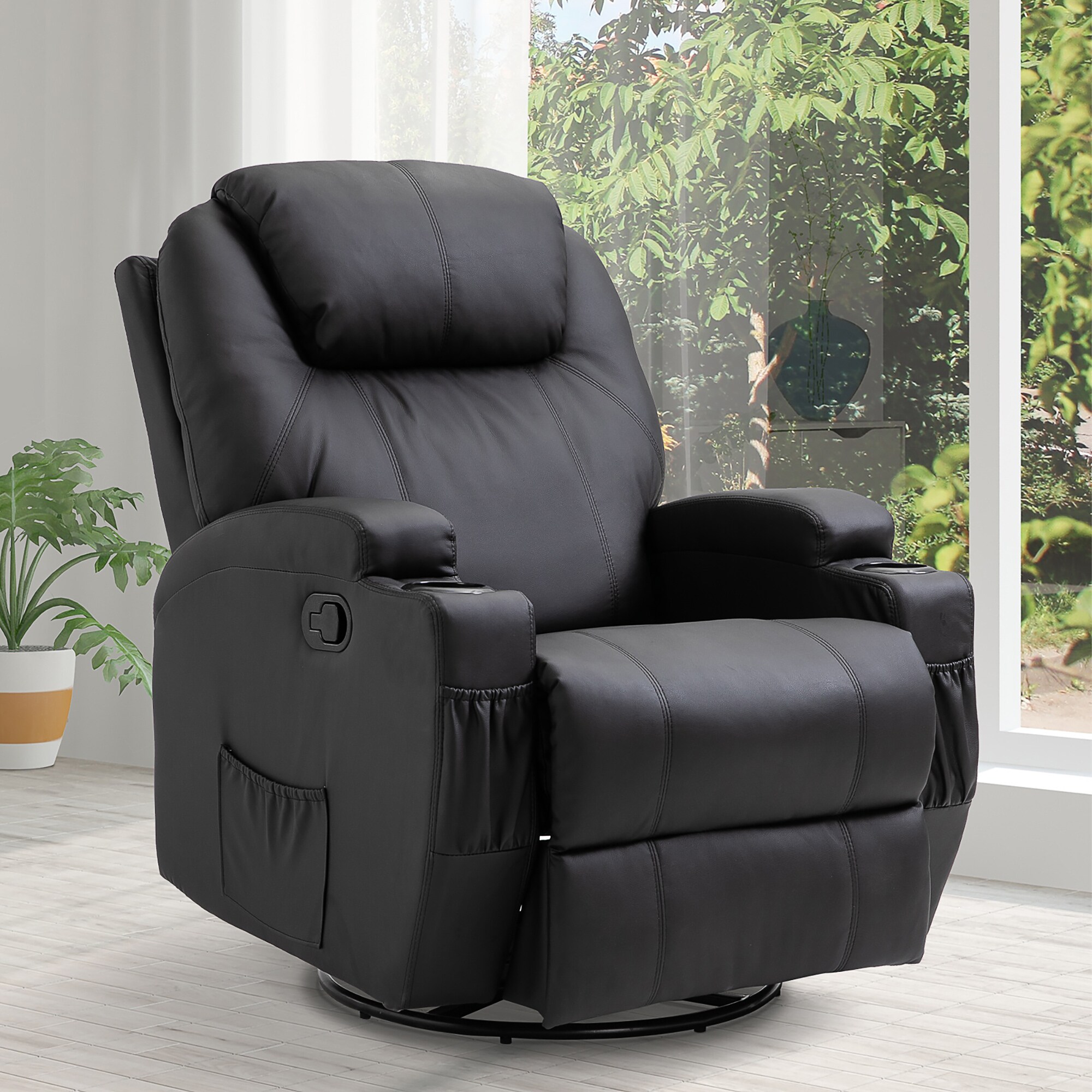 HOMCOM Massagesessel mit Liegefunktion 84 x 92 x 109 cm (BxTxH)