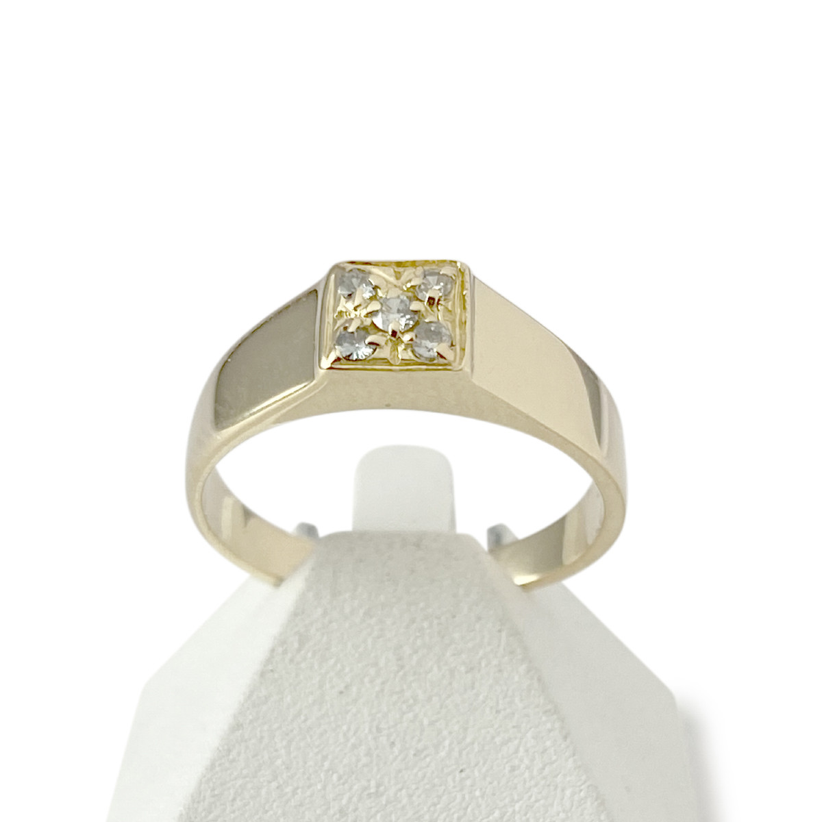 Bague d'occasion or 750 jaune zirconias