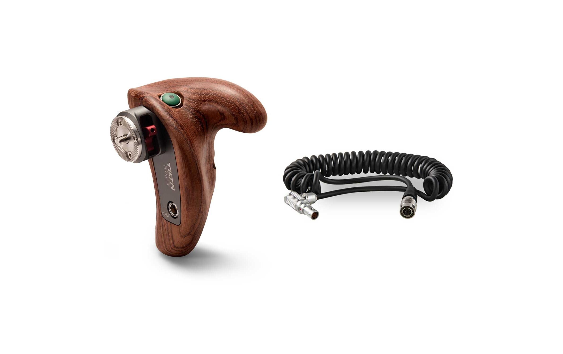 TT-0511-R-S4P Rechter Holzhandgriff 2.0<br>Rechtsseitiger Holzgriff 2.0 mit R/S-Taste, Sony F5/F55