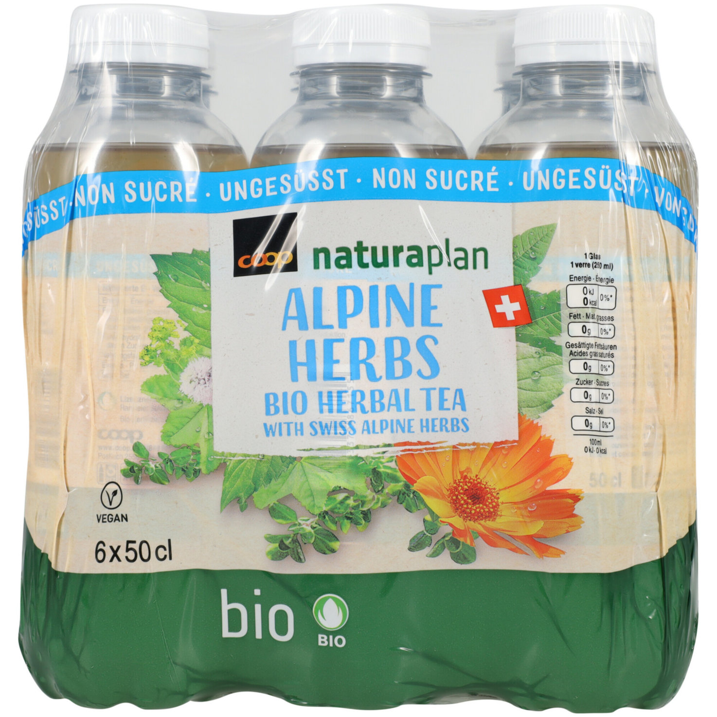Naturaplan Organic ungesüsst Alpen Herb Ice Tea 6x50cl -300cl