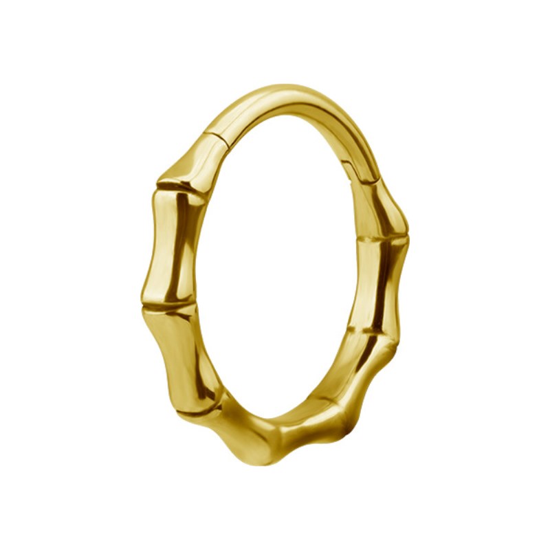 Anneau clicker bambou en PVD