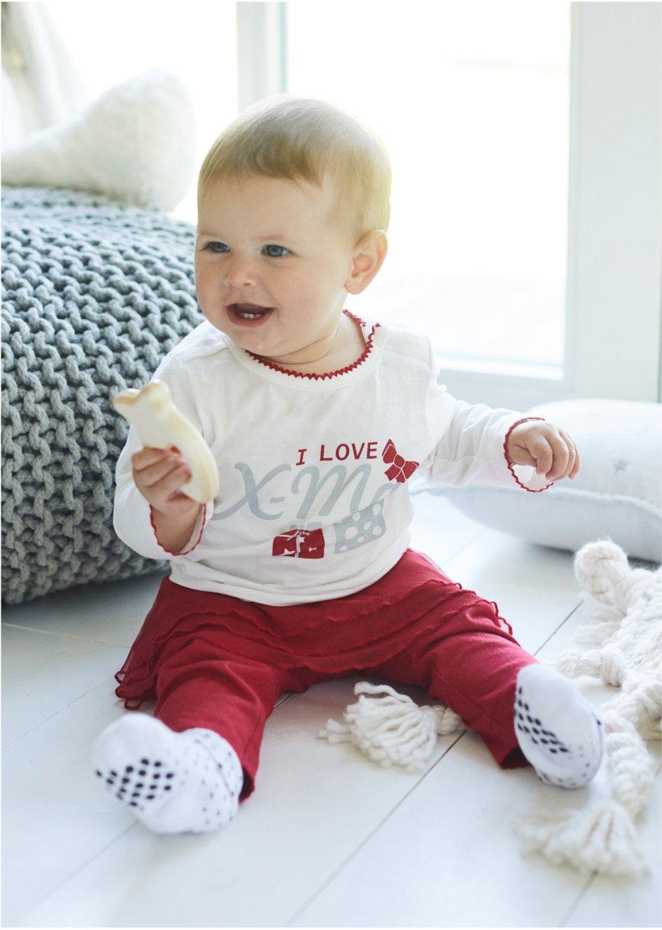 T-shirt et legging tutu de Noël bébé (Ens. 2 pces.)