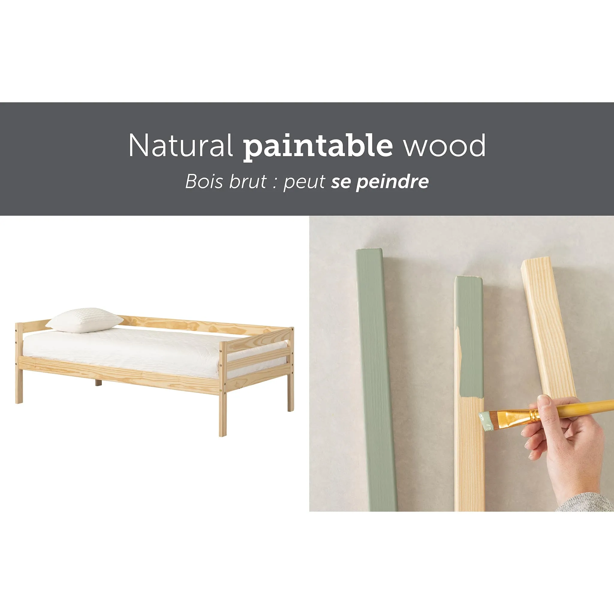 South Shore Lit de jour - Sweedi Bois naturel