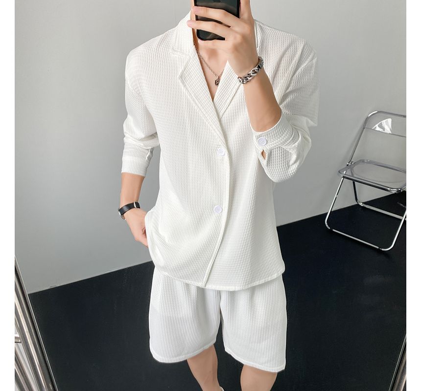 Freehop - Set: Shirt met reverskraag + korte broek