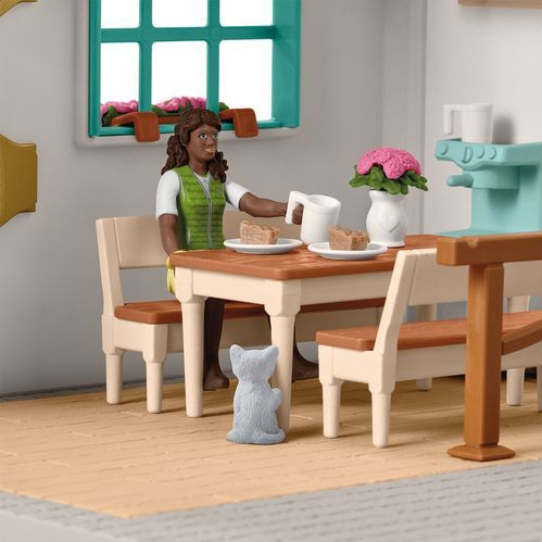 Schleich - HORSE CLUB - Zadelkamer - Beweegbaar Figuurtje - Afneembaar Zadel & Hoofdstel - Paarden Speelgoed