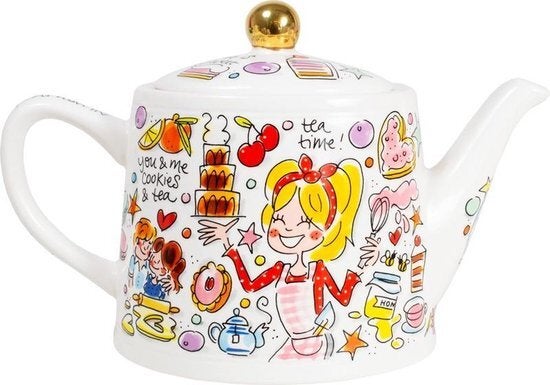 Blond Amsterdam theepot Even Bijkletsen you and me 1,5 L