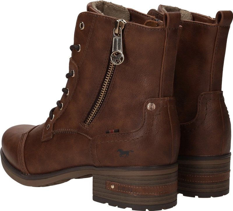 Mustang dames veterboot - Cognac