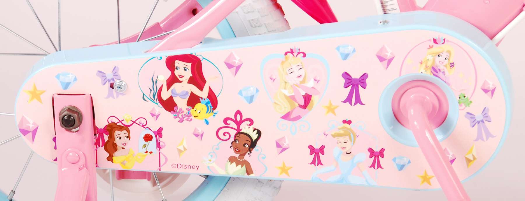 TPFSports Disney Princess Kinderfahrrad - Mädchen - 14 Zoll - Rücktritt + Handbremse - Pink