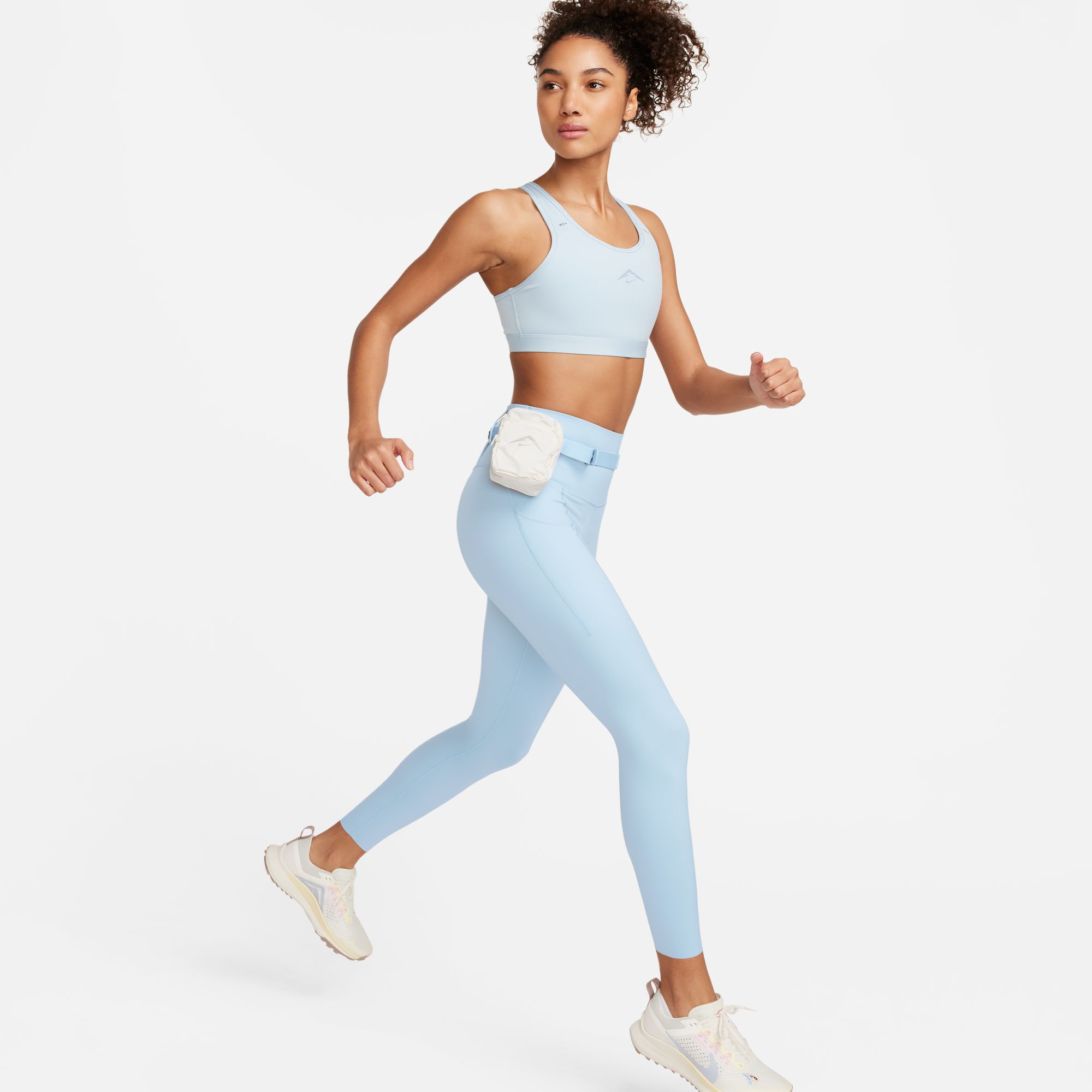 Trail Go High-Waisted 7/8 Running Tights Dame 440/Light Armory Blue/Blue Ashen Slate