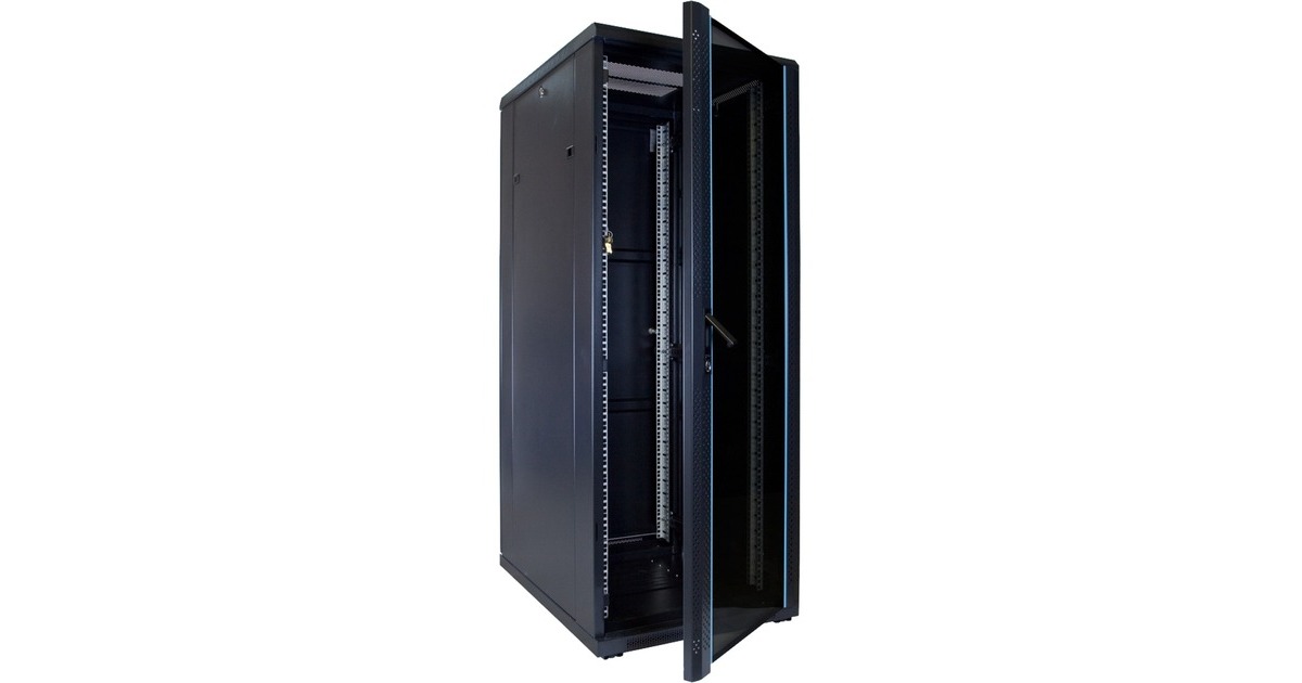 DSI32U serverkast met glazen deur - DS6832 server rack  (Zwart, 600 x 800 x 1600mm)