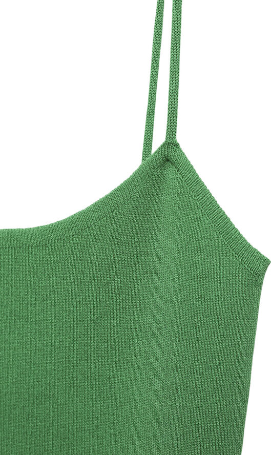 MANGO Short knitted dress Green