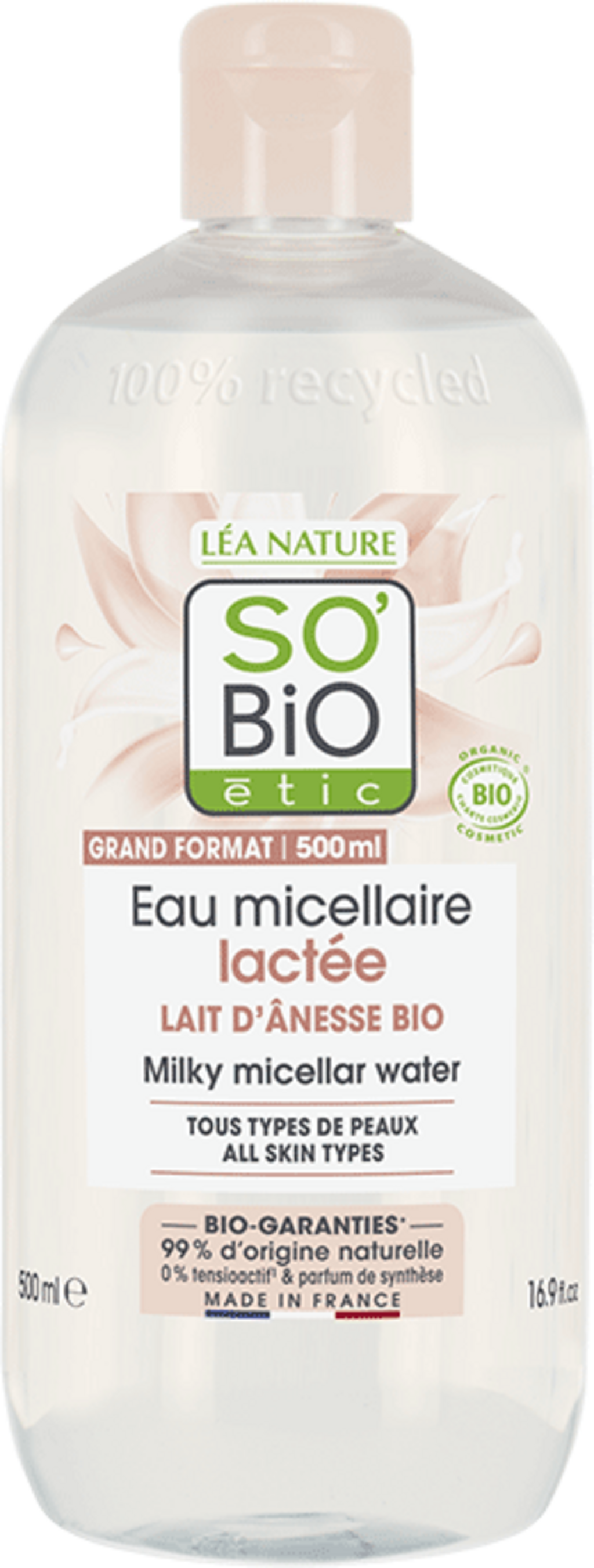 LÉA NATURE SO BiO étic  Eselsmilch Mizellenwasser, 500 ml