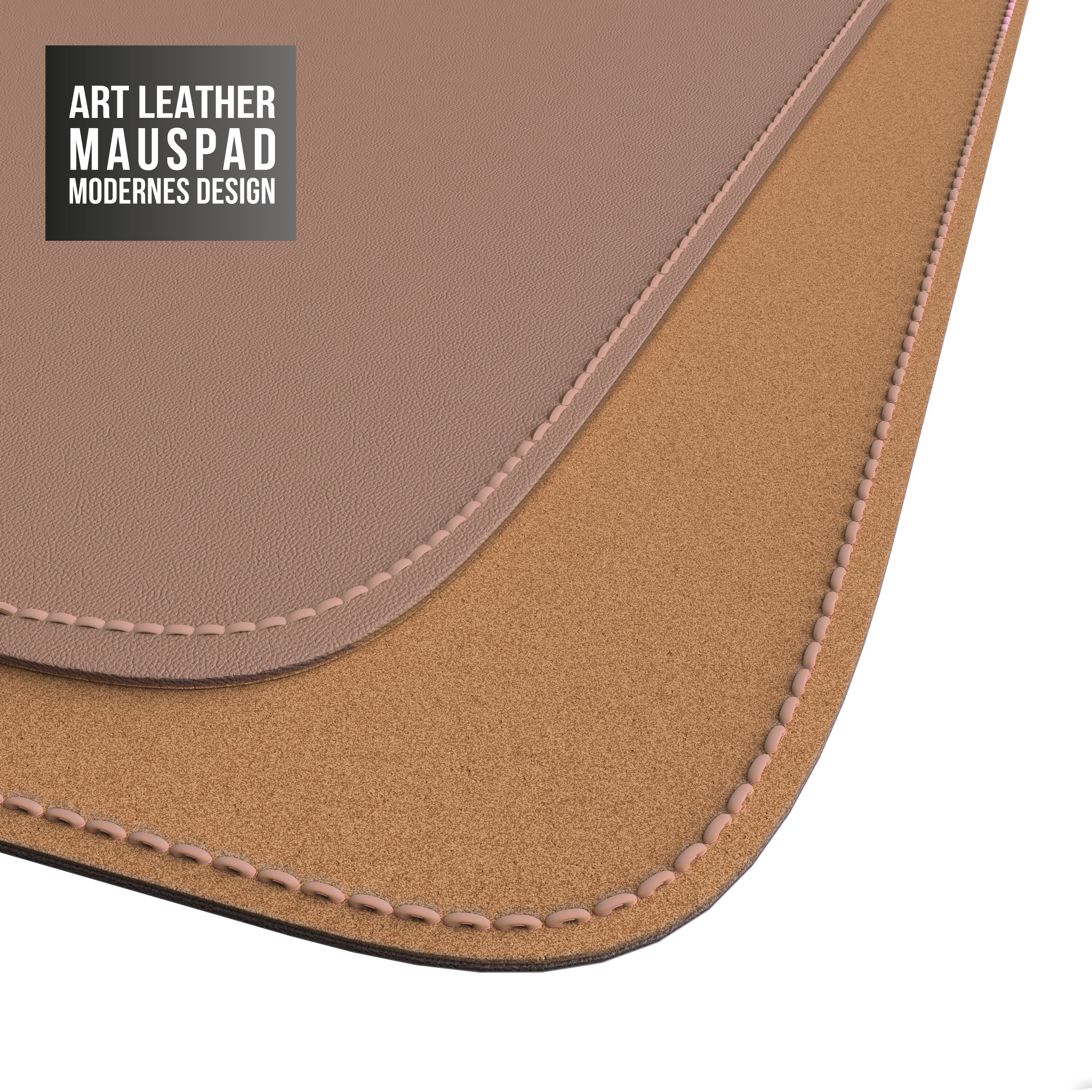 CSL Mauspad, XXL 800 x 400 x 3 mm Schreibtischunterlage, XXL Mousepad / Rutschfest, Khaki