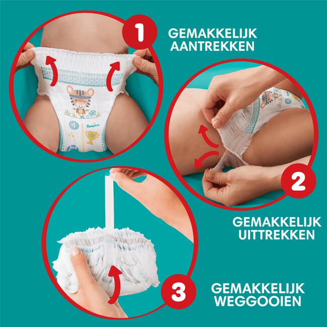 Pampers Baby Dry Pants Trio Pack Luierbroekjes Maat 4 9-15 KG 126 stuks