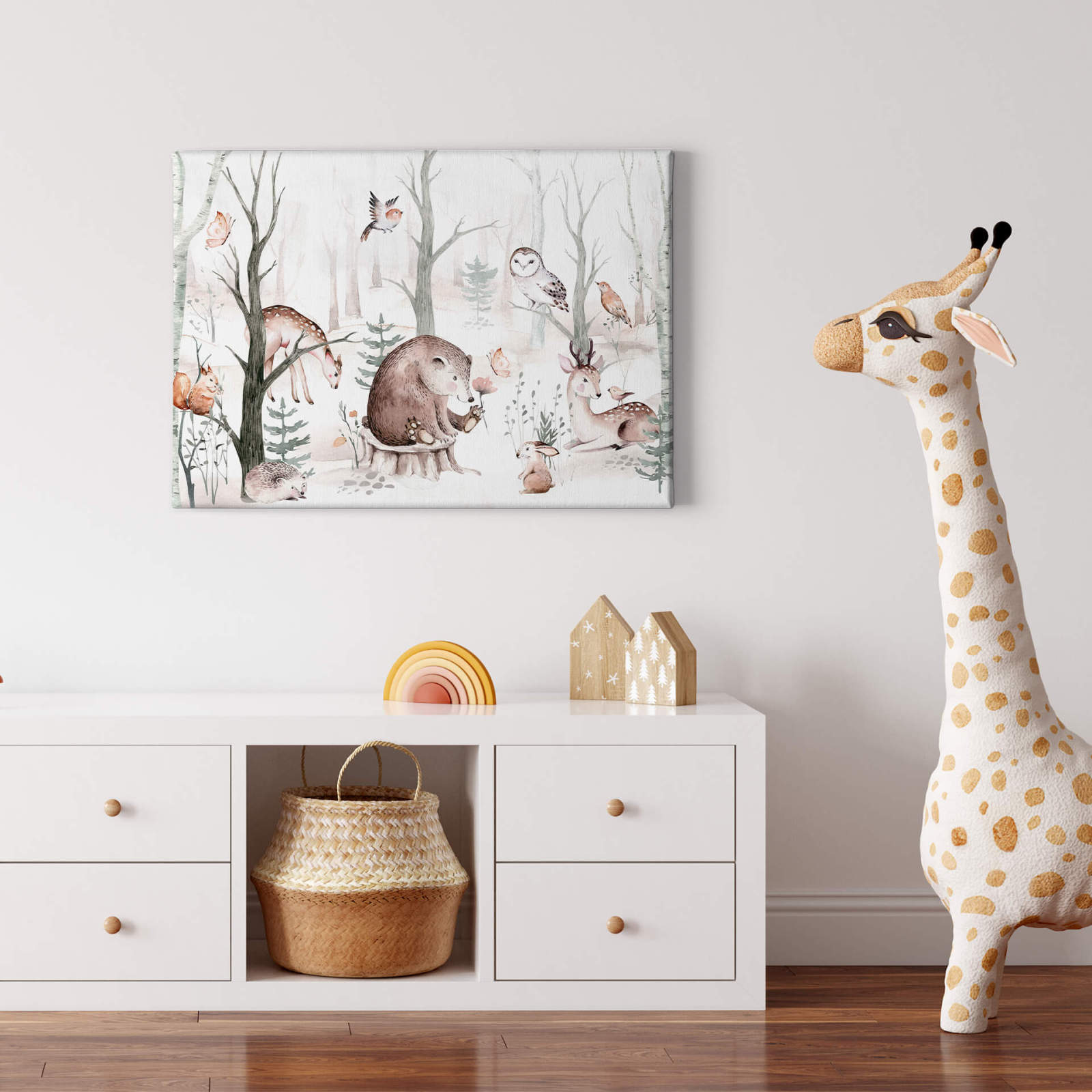 Leinwandbild WALDFREUNDE - braun-beige - 70x50 cm