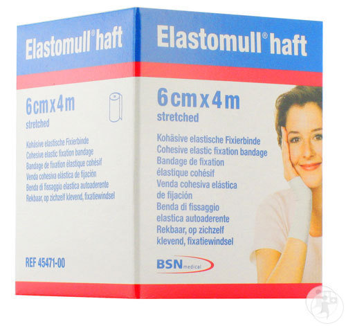 Bsn Medical Elastomull Haft Bandage De Fixation Élastique Cohésif 4m x 6cm Pièce 1 (4547300)