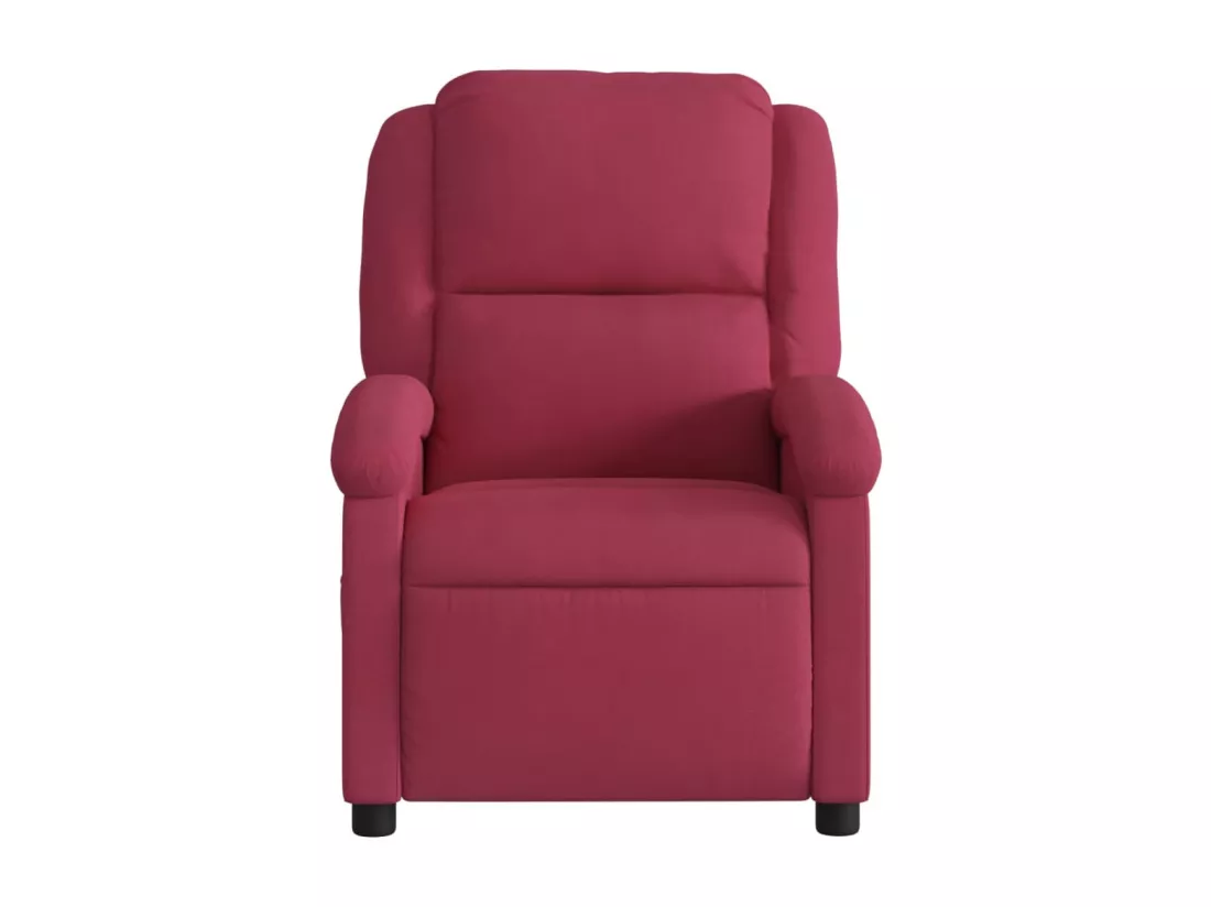 Fauteuil massant inclinable rouge bordeaux velours