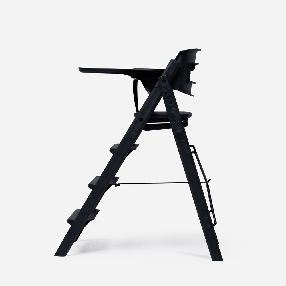 Køb KAOS Charcoal Black Klapp Højstol Recycled Med KLAPP® Sikkerhedsbøjle Og Bakke Bundle
