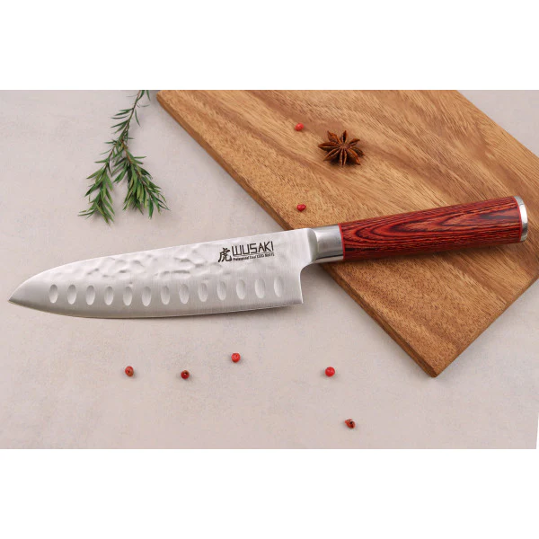 Coffret couteaux Santoku + Universel + Office Wusaki Pakka X50 Wusaki