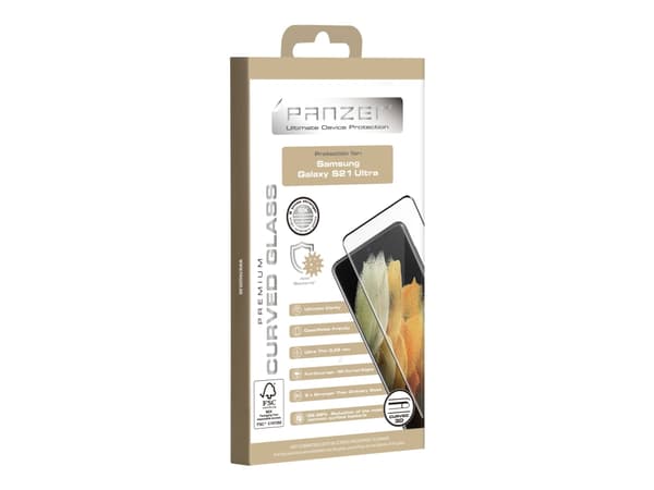 Panzer Premium - Skjermbeskyttelse for mobiltelefon - 3D - glass - for Samsung Galaxy S21 Ultra 5G