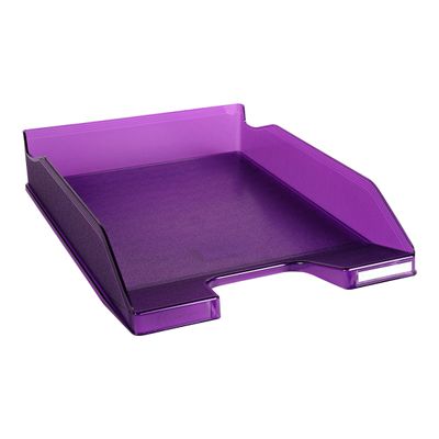 Exacompta COMBO - Corbeille à courrier violet translucide