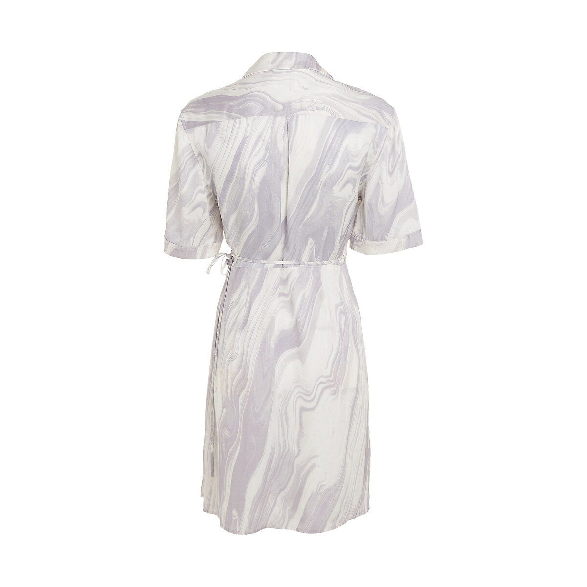 CALVIN KLEIN<br>Vestido curto envelope com mangas curtas