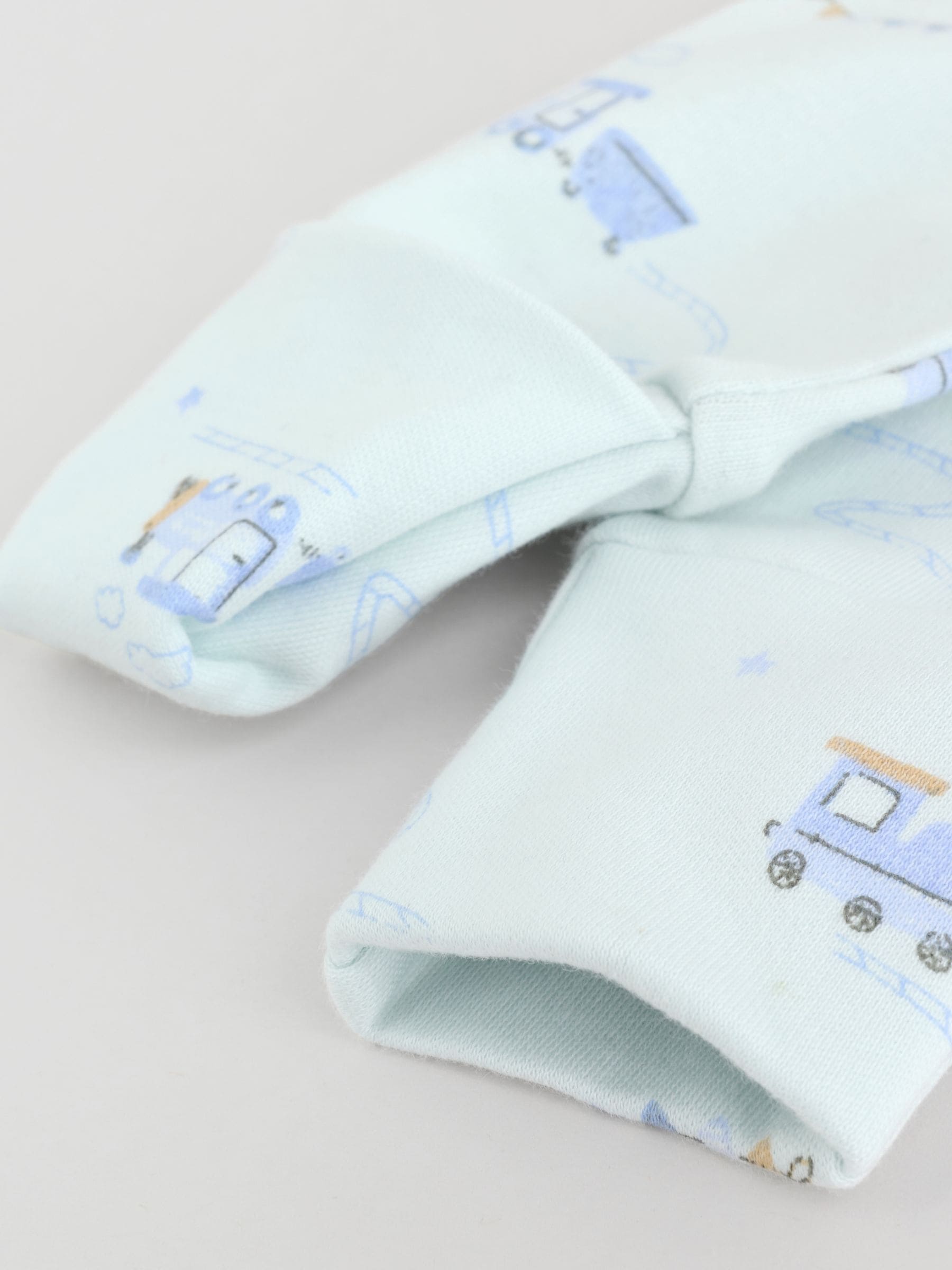 Wit/blauw - 3 babypyjama's met borduursel