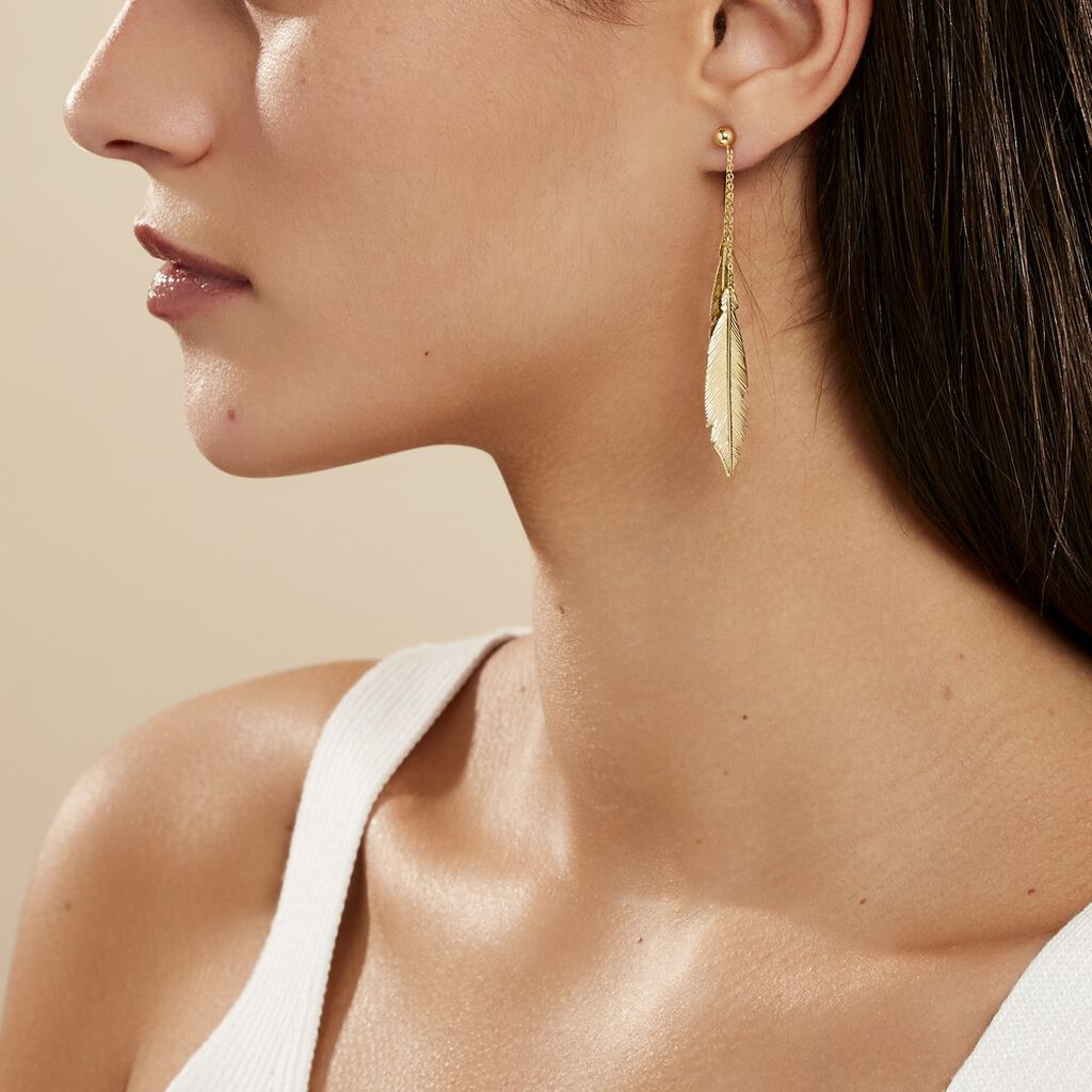 Boucles D'oreilles Pendantes Soline Or Jaune