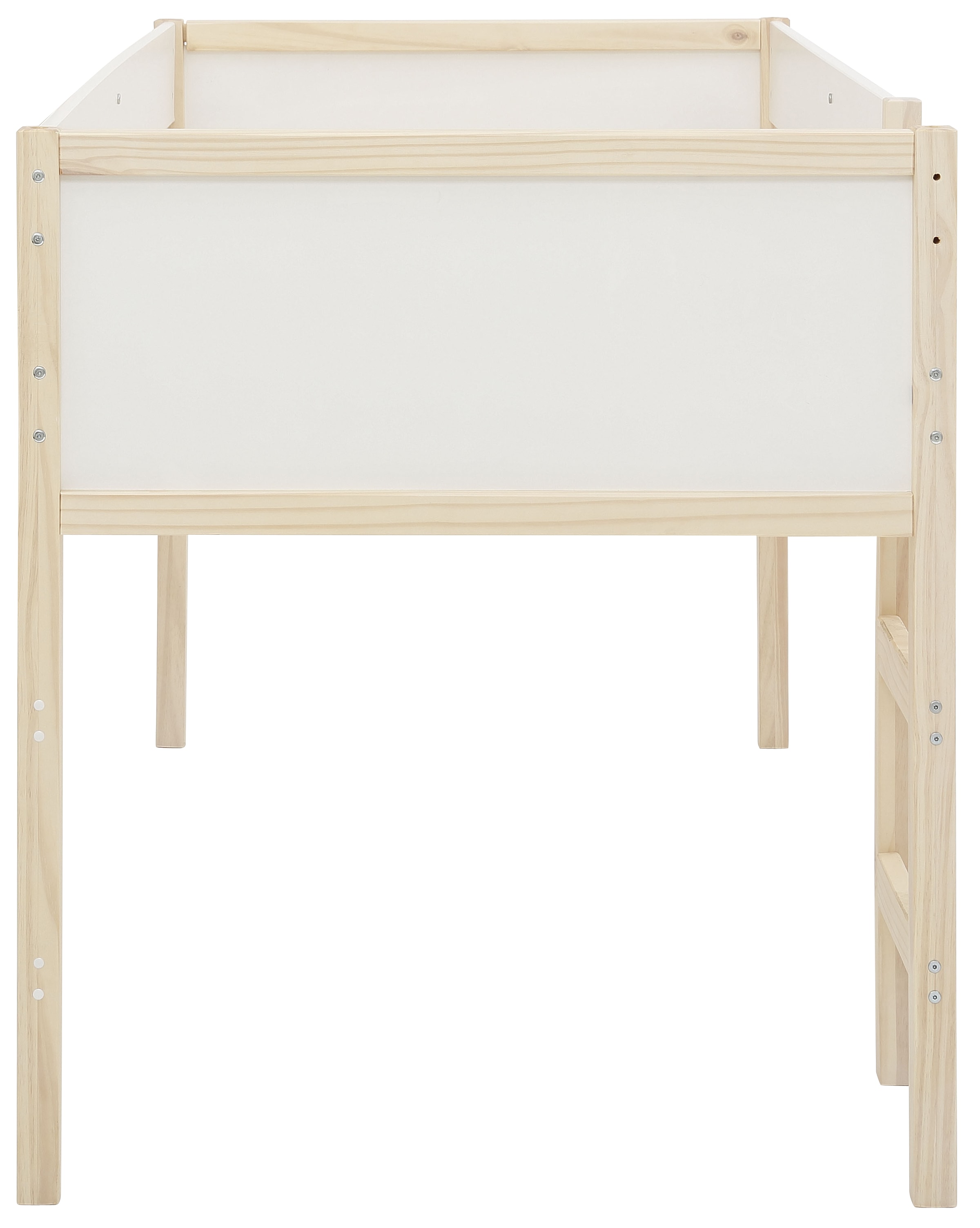 Lüttenhütt Hochbett »Janne« Kiefernholz, Einzelbett, inklusive Holzleiter, Liegefläche 90x200 cm