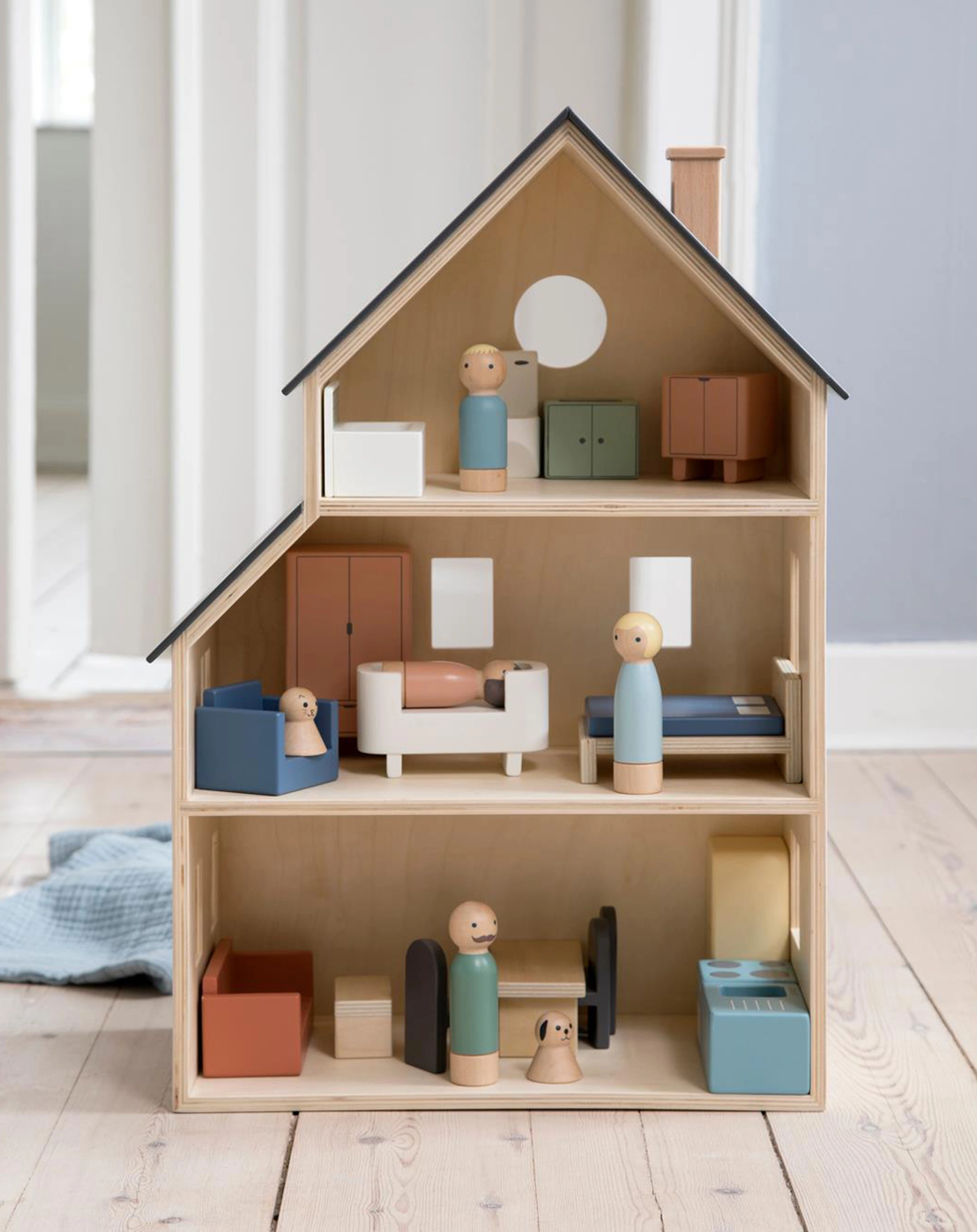 Puppenhaus-Möbel BADEZIMMER 3-teilig