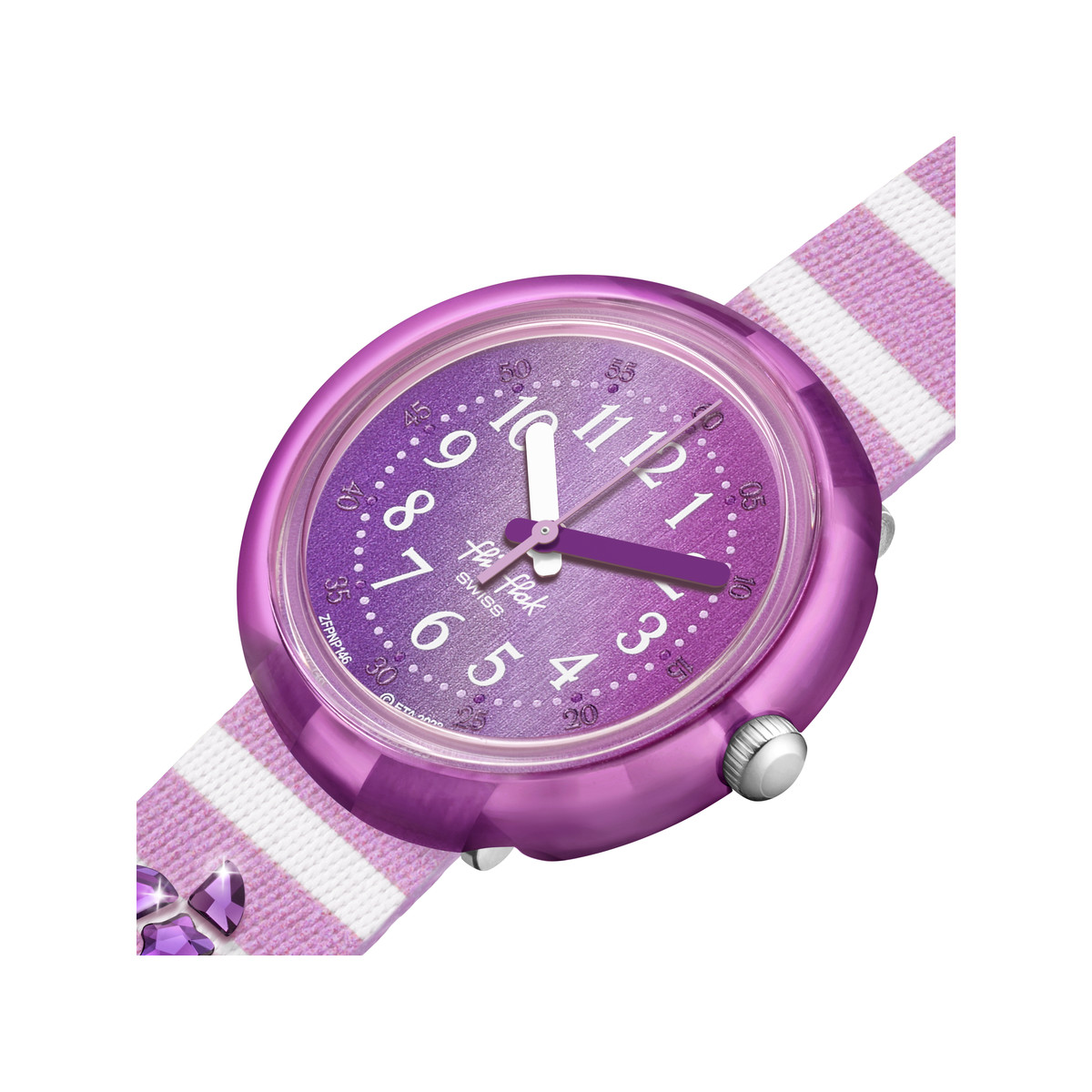 Montre FLIK FLAK Shine bright Shining seastar enfant plastique biosourcé bracelet PET recyclé rose