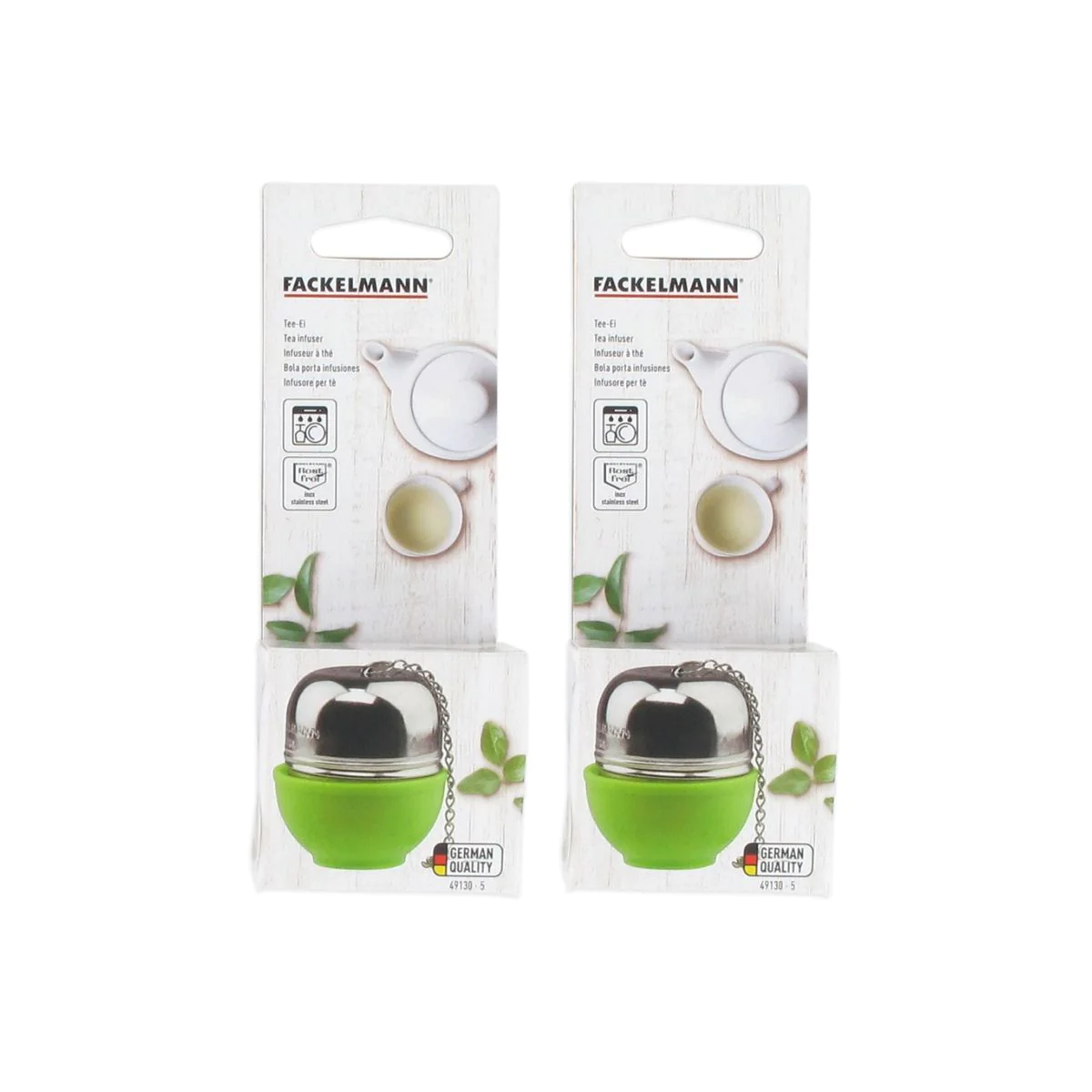 Lot de 2 boules à thé en acier inoxydable avec support Petit Déjeuner
