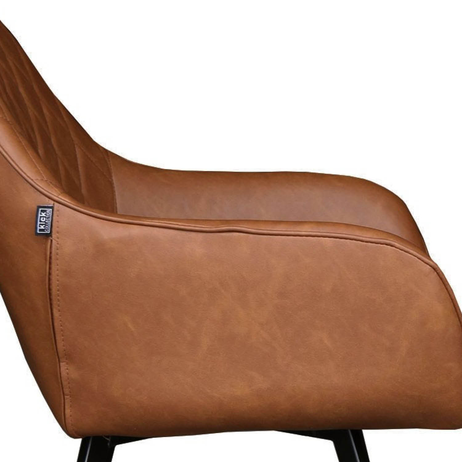 Kick eetkamerstoel Karl Cognac PU