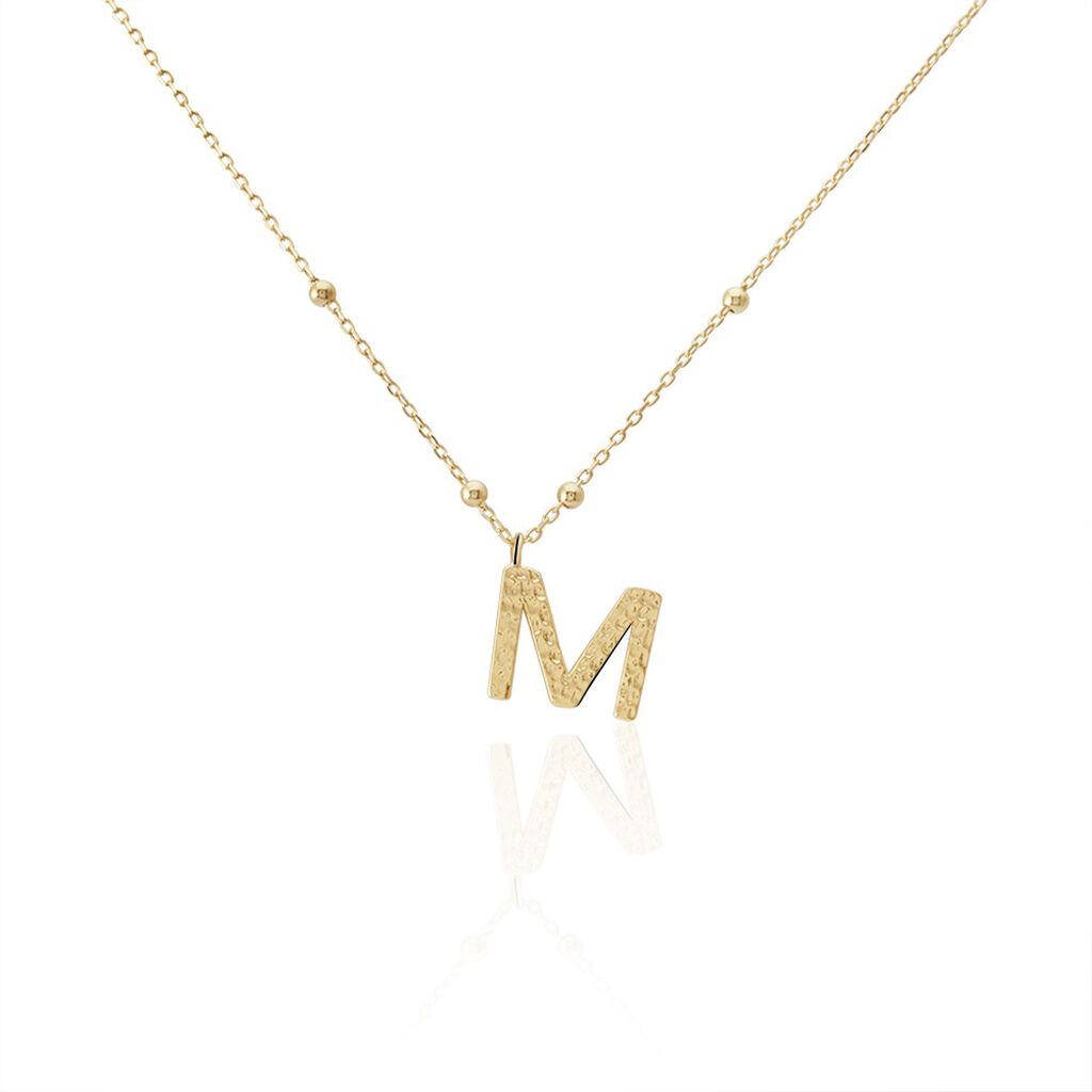 Collier Plaqué Or Jaune Lettra