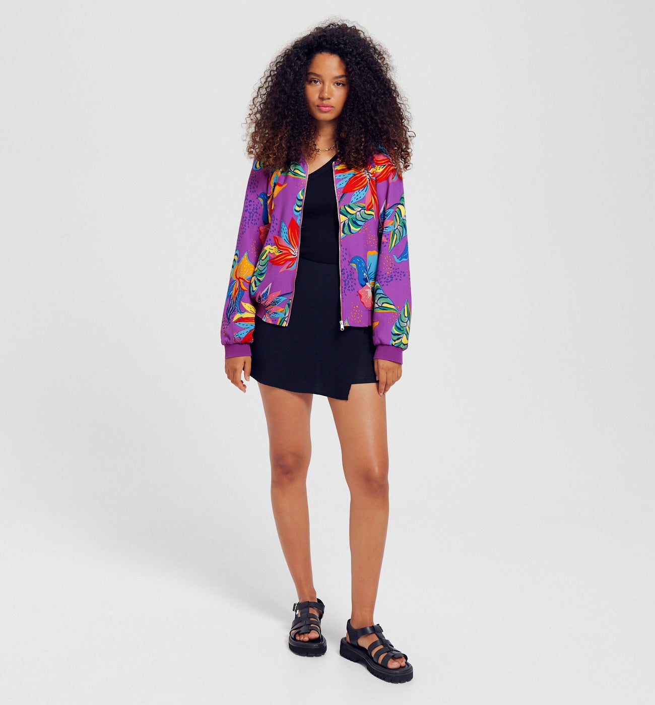 Bomber imprimé Femme - Imprimé violet