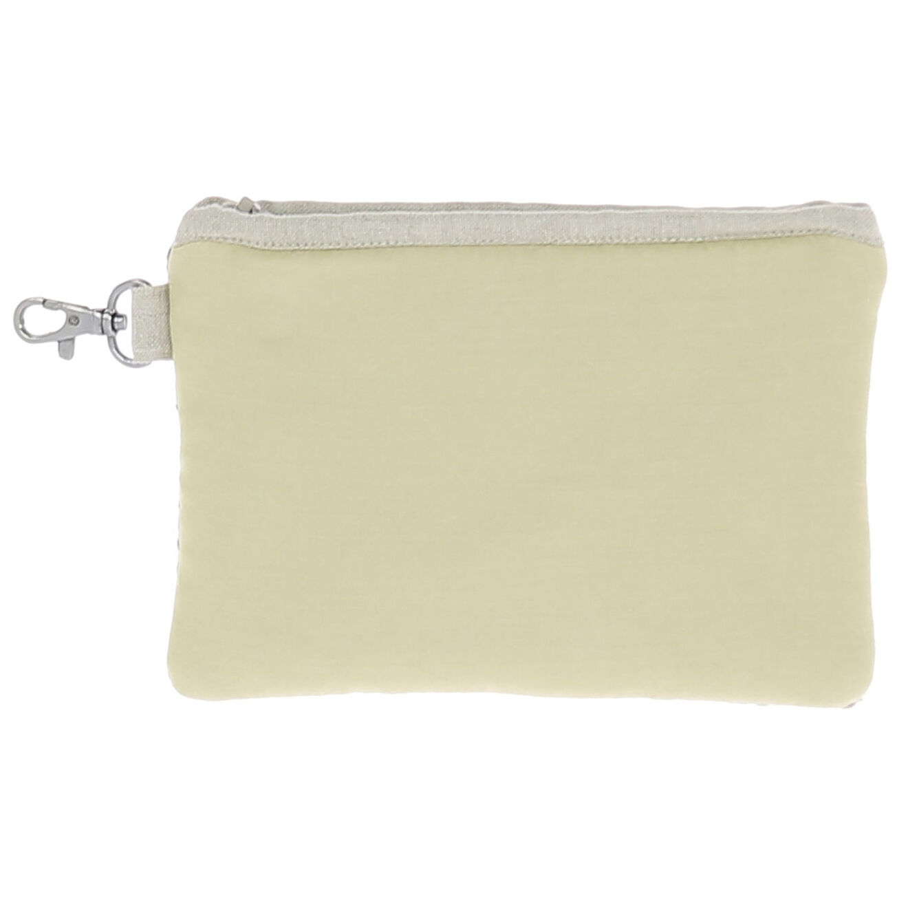 En Fil d'Indienne Trousse plate large Soie tabac - 26x18 cm