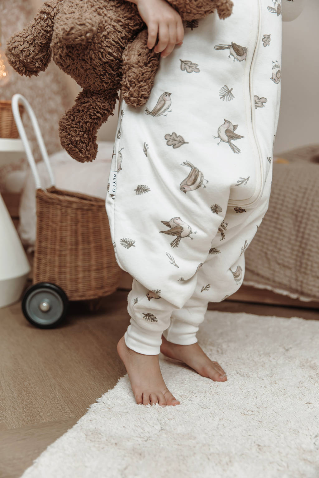 gevoerde winter slaapoverall jumper Robin
