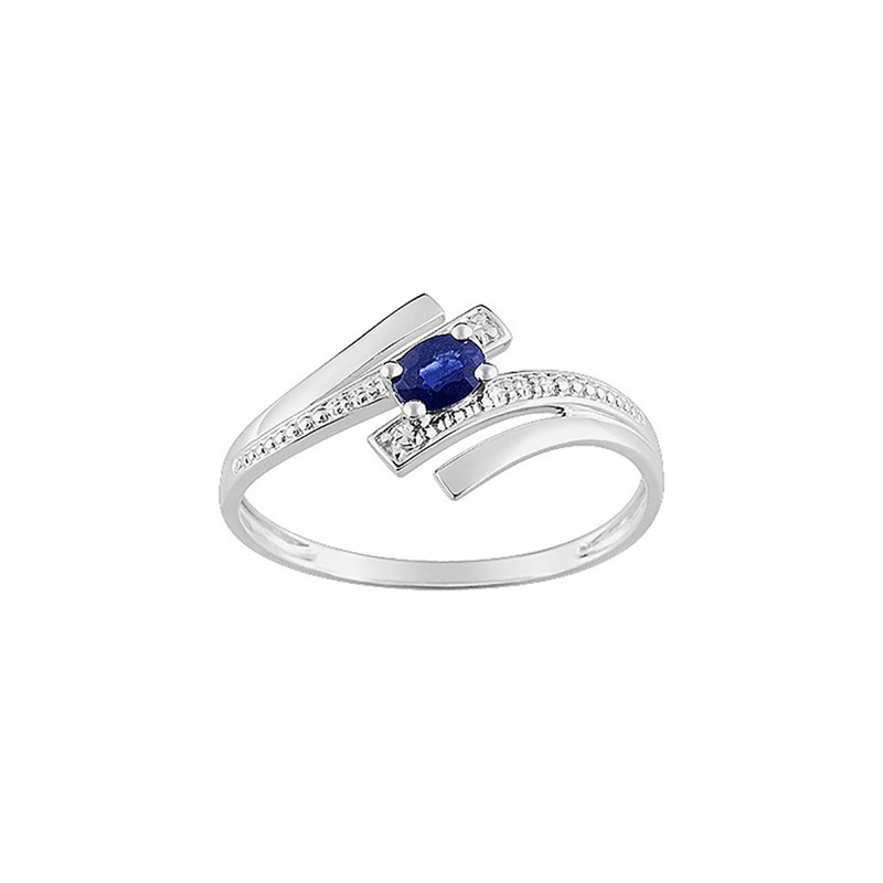Bague femme - saphir - Or 9 Carats
