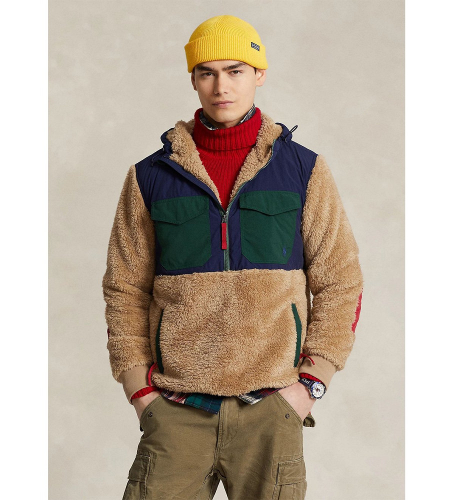 Moletom com zíper Ralph Lauren marrom