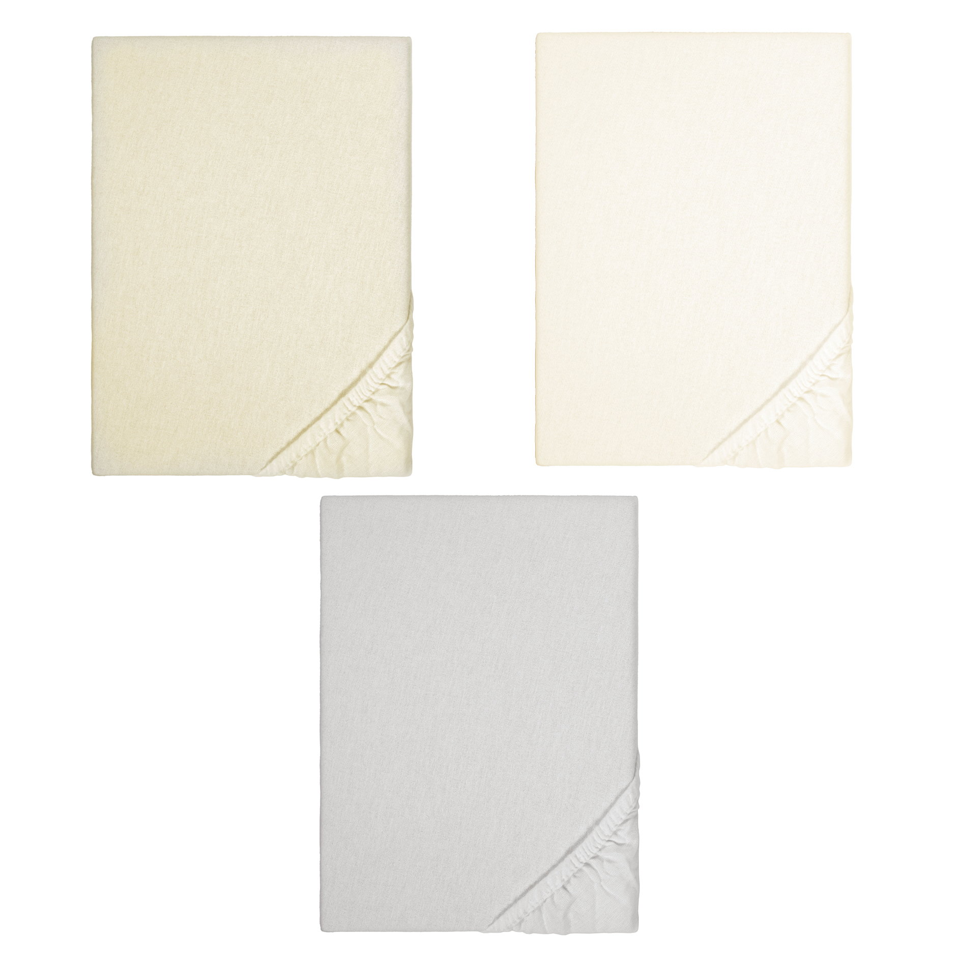Biber-Spannbetttuch - sortiert - 100x200 cm