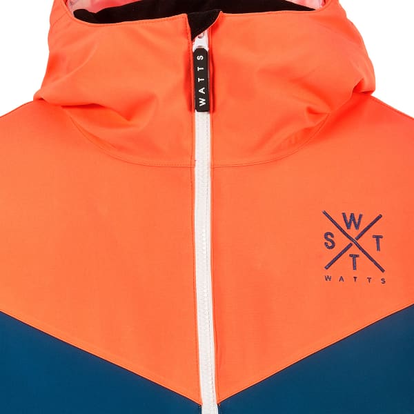 Veste de ski WATTS STORM PETROL BLUE/FLUO ORANGE/WHITE