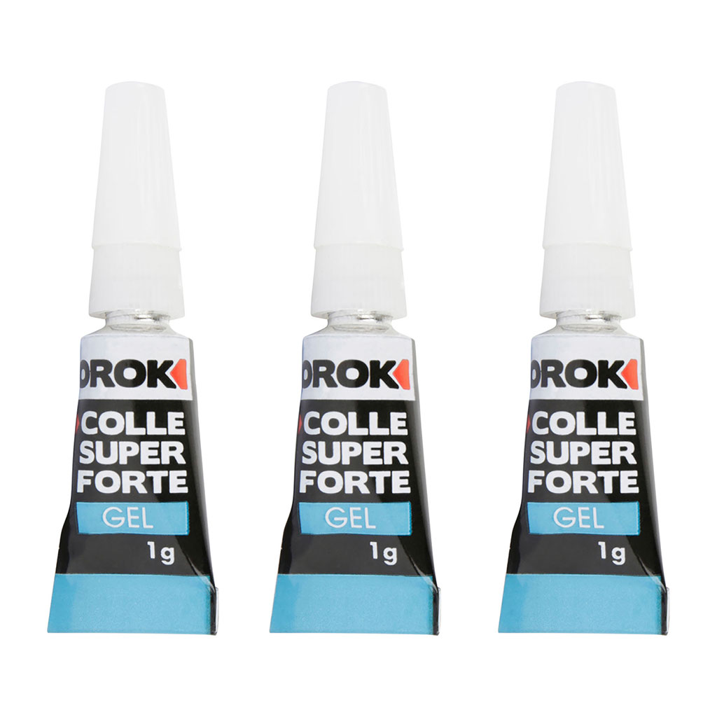 Lot de 3 colles cyano liquide 3g