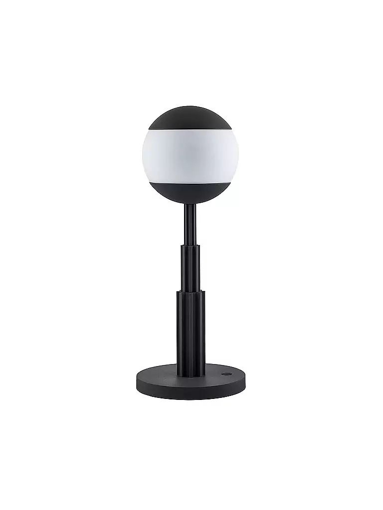 ALESSI Tischleuchte Aldo Rossi Alu Schwarz Glas schwarz