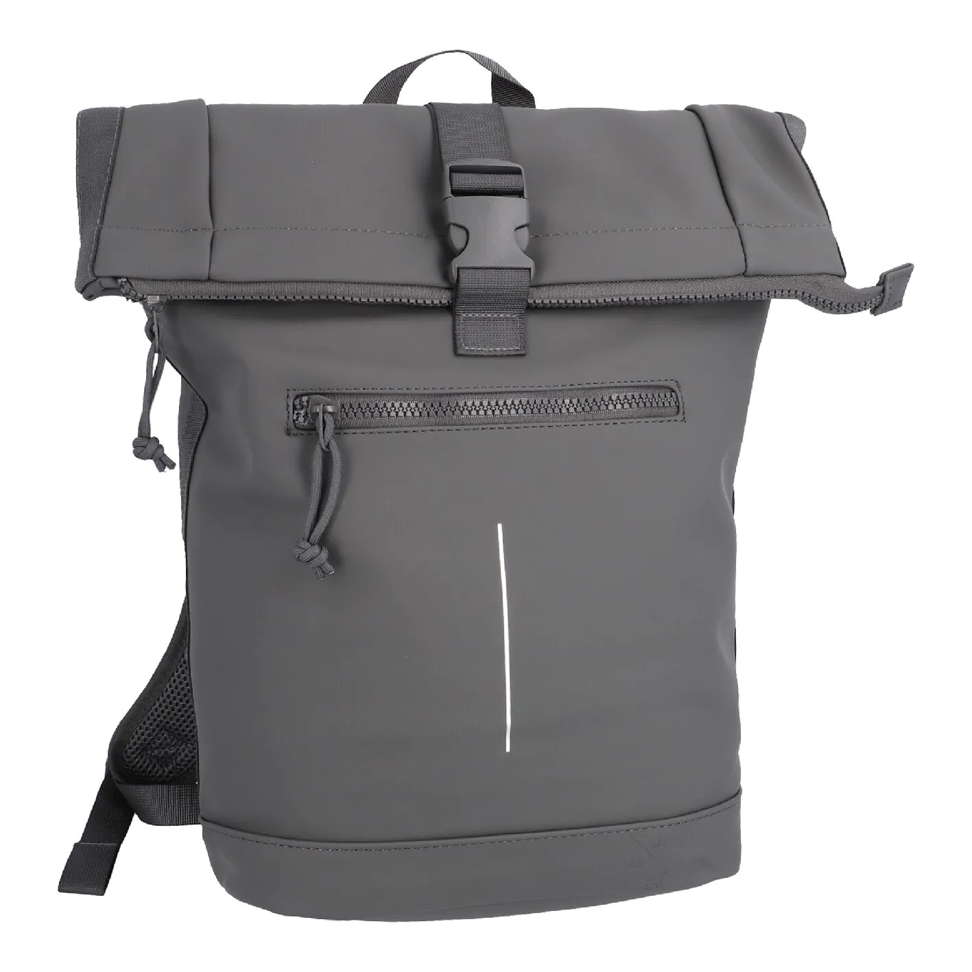 Rucksack Rolltop mit Reflektor, dunkelgrau, 16 Liter