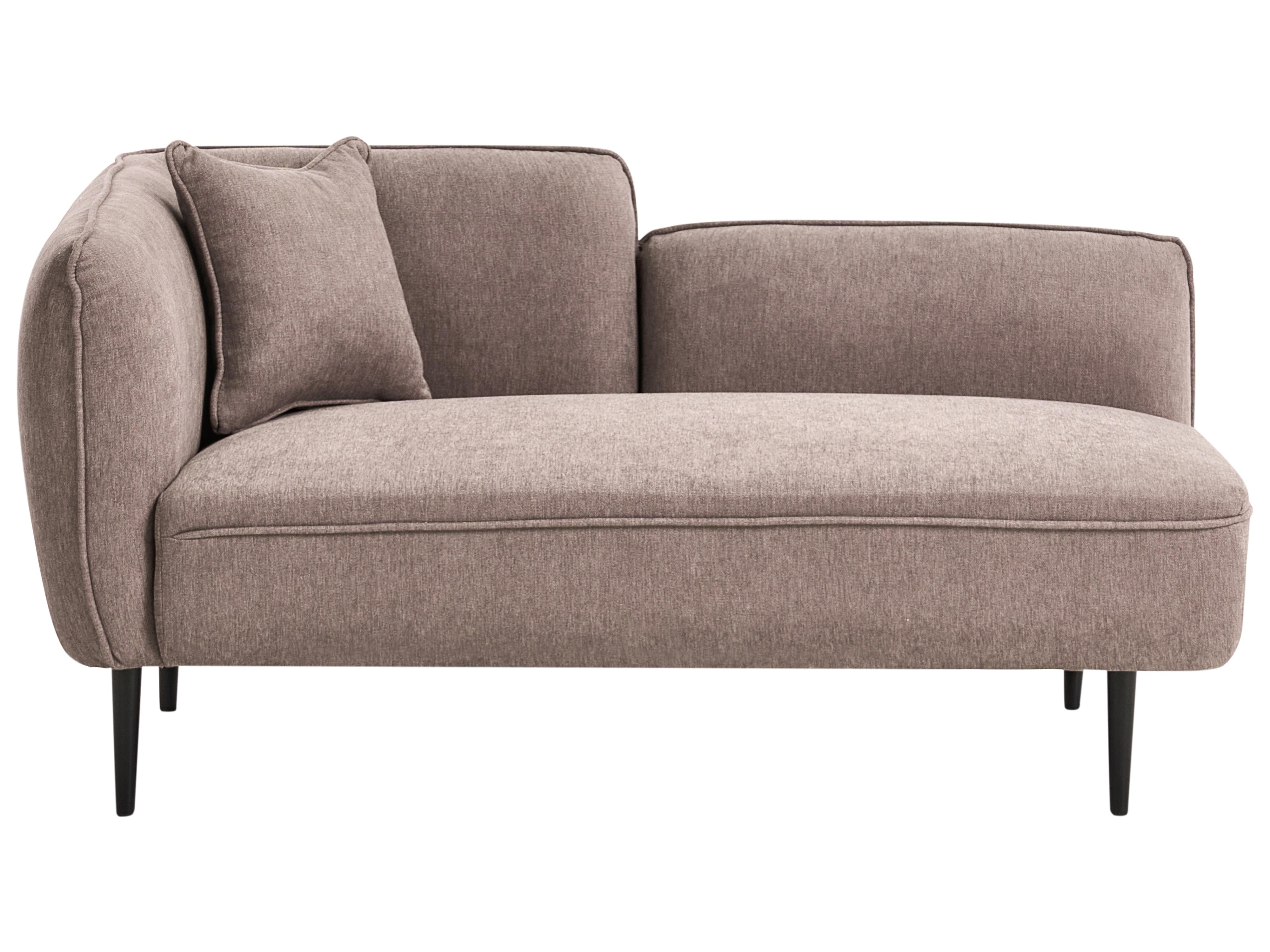 Linkszijdige chaise longue CHEVANNES Stof Lichtbruin