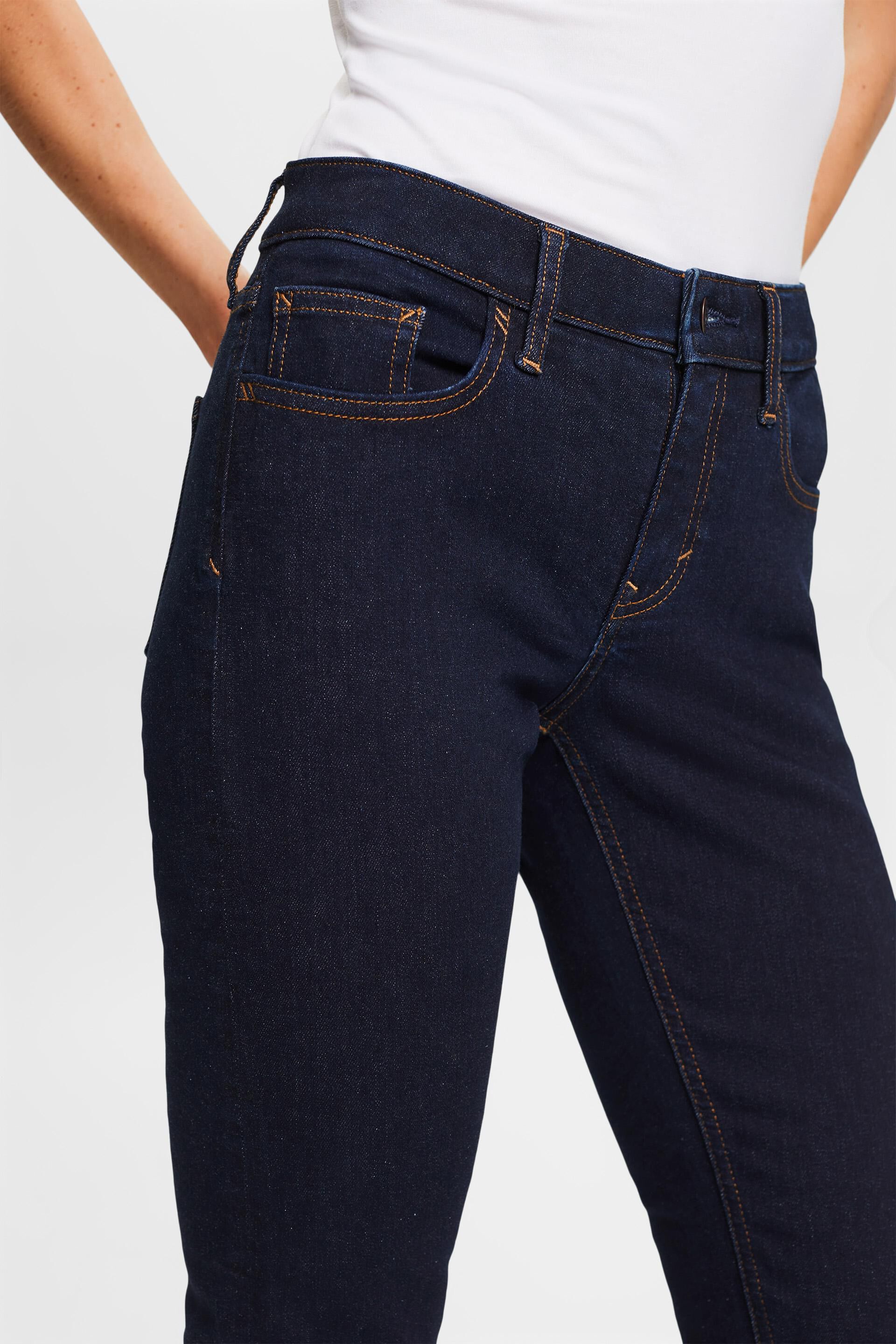 En matière recyclée : jean stretch de coupe Slim Fit à taille mi-haute